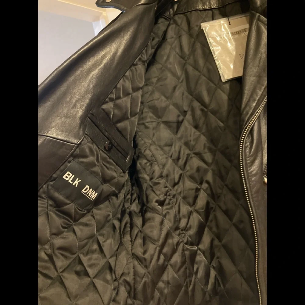 BLK DNM Leather biker Jacket No.65. Size Medium. BNWT - Picture 13 of 15